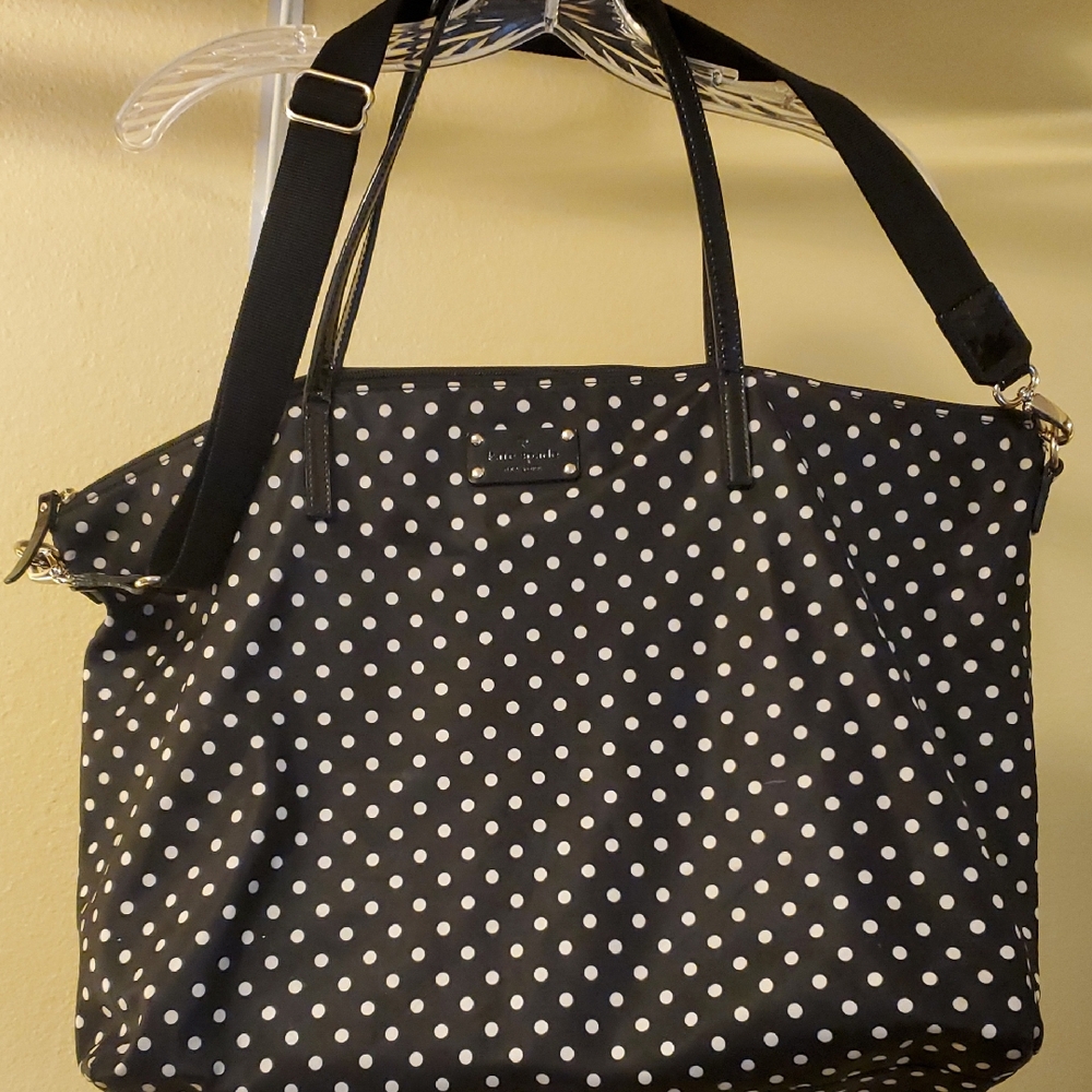 Kate Spade Black and White Polka Dot Tote